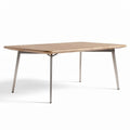 Contemporary wooden dining table with metal legs 200 x 100 x 75cm